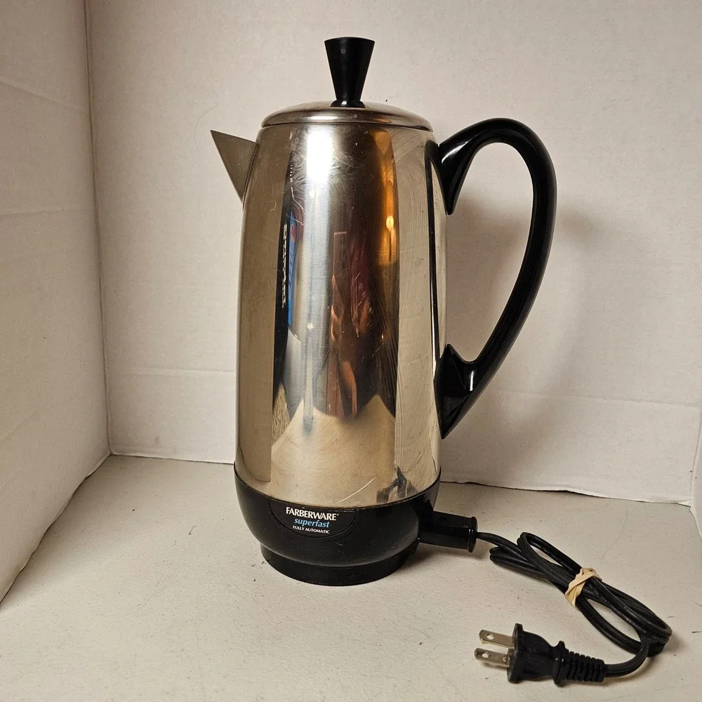 MCM Farberware Superfast Automatic 12 Cup Electric Percolator Stainless Steel